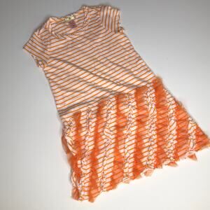 DownEast Girl Orange Striped Tulle Dress 2